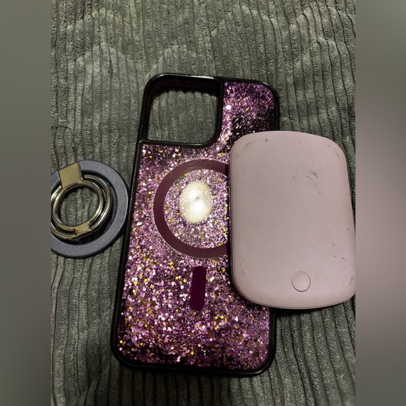 iPhone 13 Pro Max cases with battery magnetic charger plus a loop ring. - Picture 4 of 4